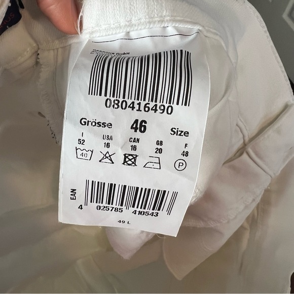 Atelier Gardeur Jeans White Mid Rise Straight Denim - Picture 10 of 10